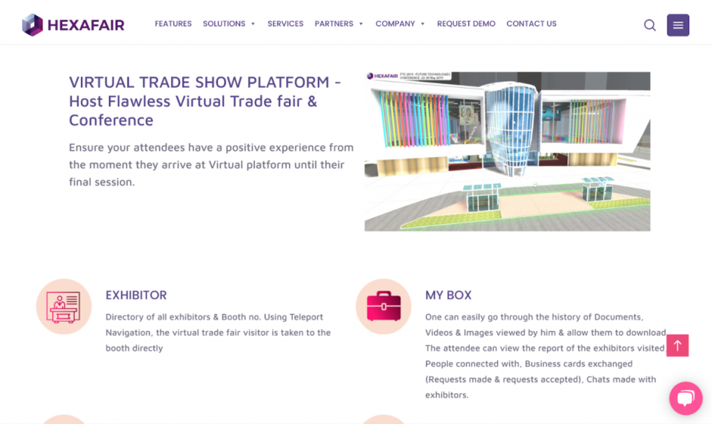 Hexafair virtual trade show platform