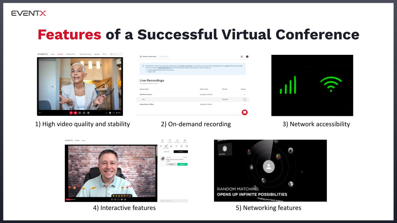 Features of a successful virtual conference