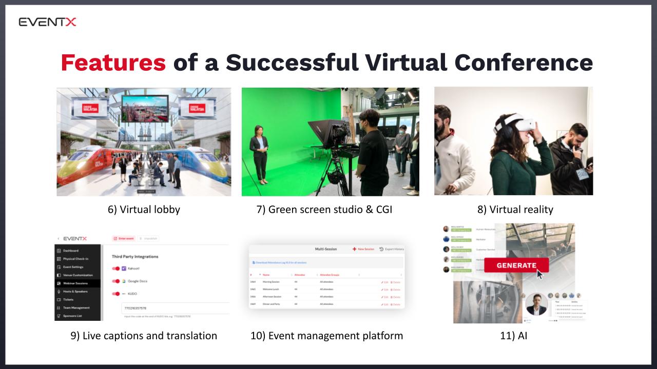 Features of a successful virtual conference