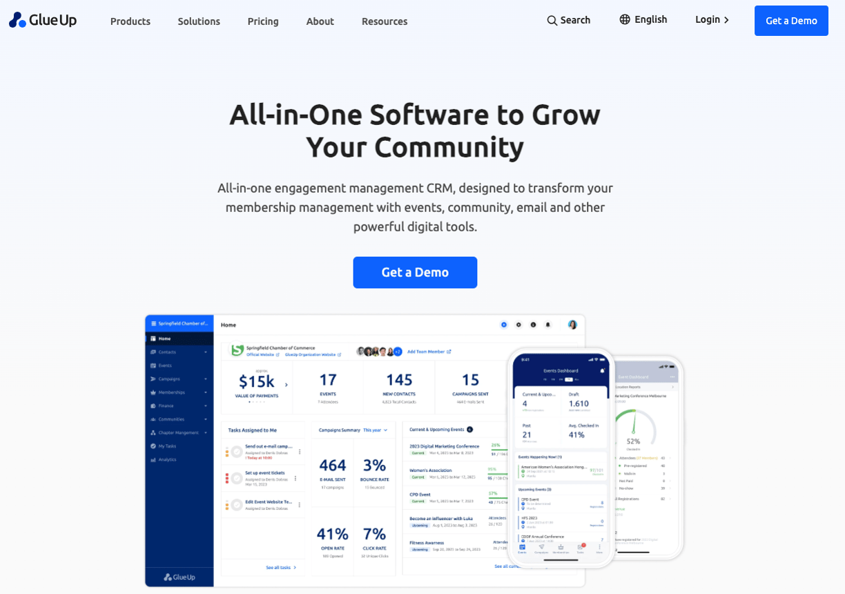 event registration software - glueup