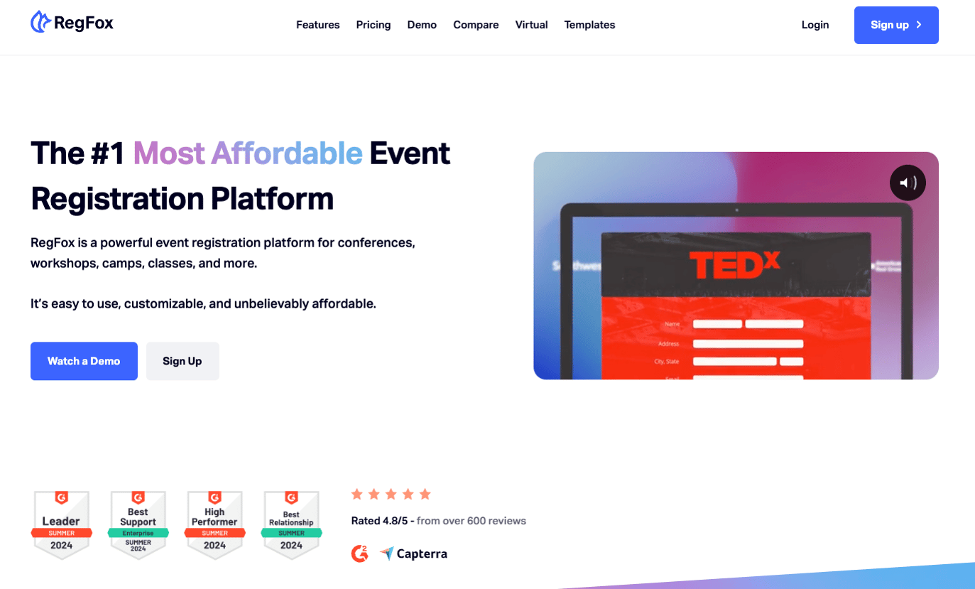 event registration software - regfox