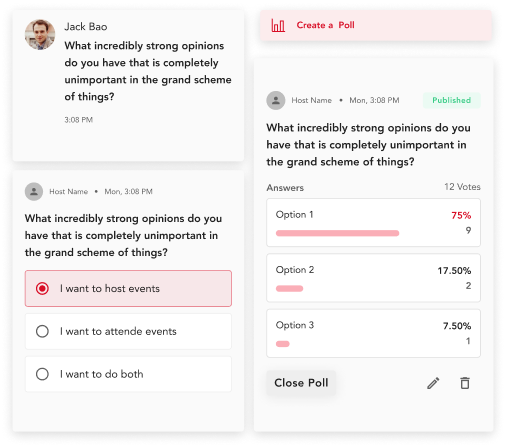 Chat, poll, and Q&A Chat, poll, and Q&A